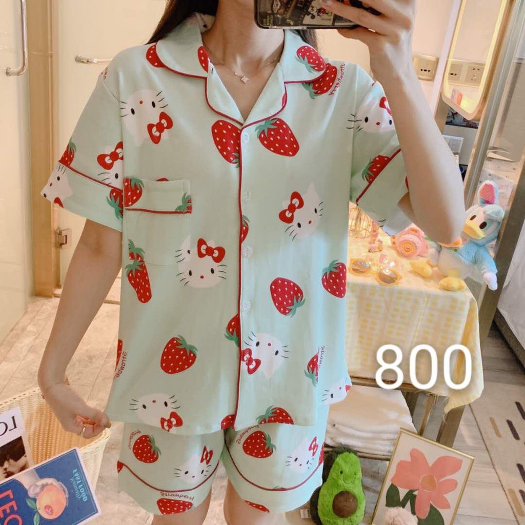  BAJU  TIDUR WANITA  PIYAMA SET  SHORT Shopee Indonesia