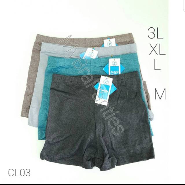 TERMURAH TERLARIS LYDYLY LULUDI CL03 CELANA PENDEK DALAMAN DALAM BOXER KATUN