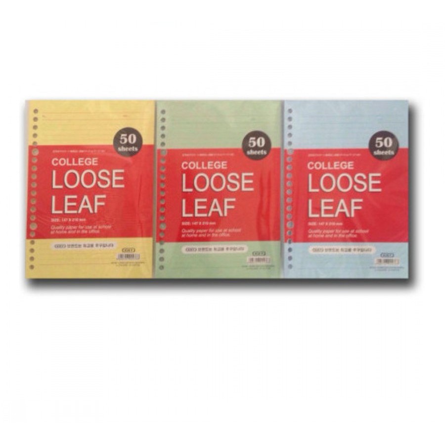 

KERTAS REFILL, ISI FILE, ISI BINDER, LOOSE LEAF, KIKY-LL A5-50 COLOUR KIKY