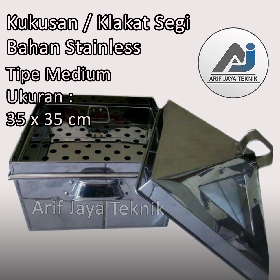 Klakat / Langseng / Dandang / Kukusan Kue Segi Stainless Tipe Medium
