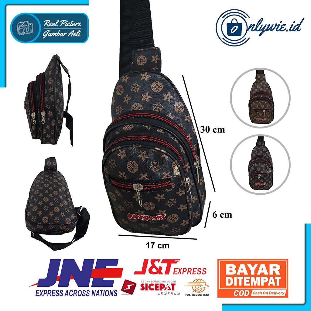 TDA002 TAS DADA LV STAR BAHAN KULIT TERMURAH PRIA / WANITA TAS TRAVEL COCOK TERLARIS MENERIMA COD