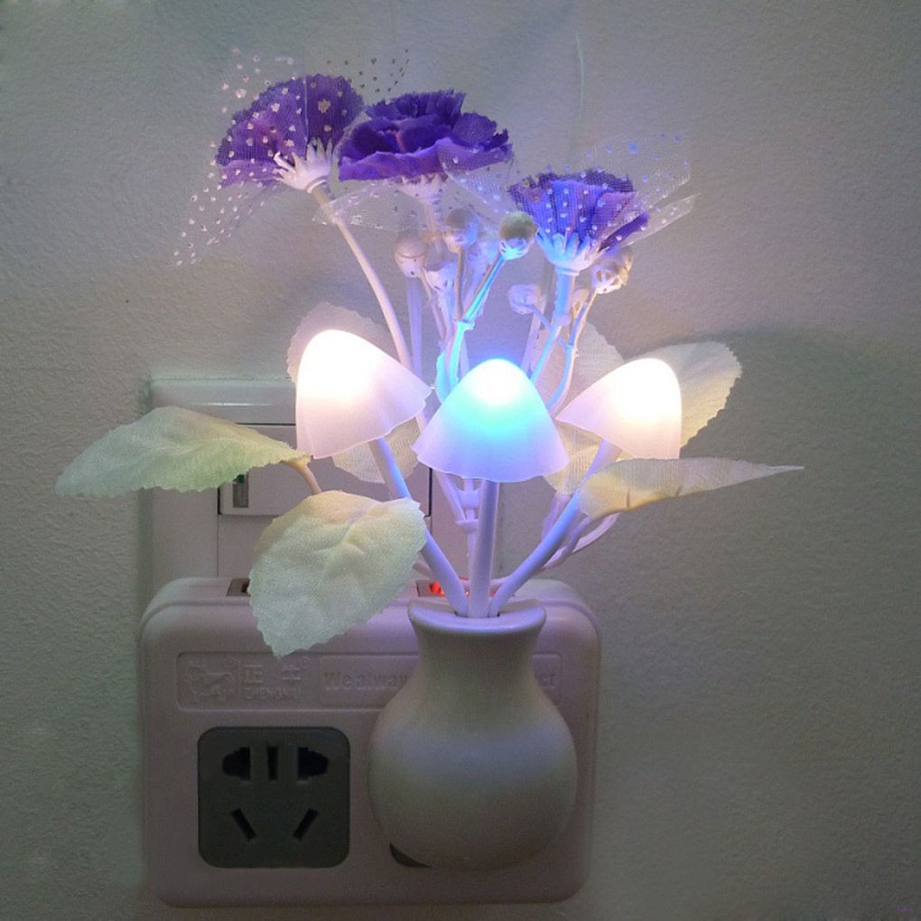 Creative Dream Wall Lamp Mushroom LED Night Light Inductive Plug in Electric Lamp