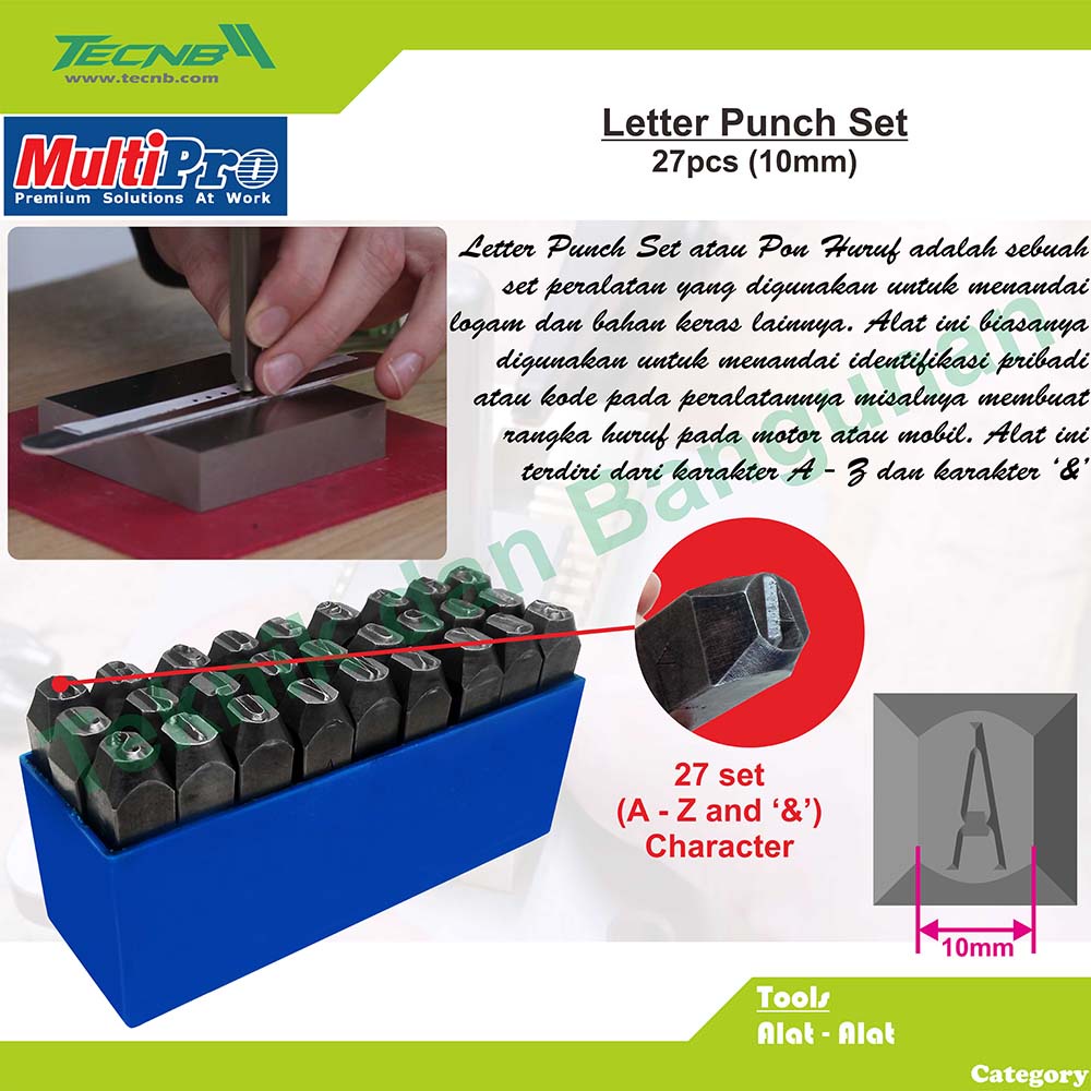 

MultiPro Letter Punch Set 27 pcs (10mm)