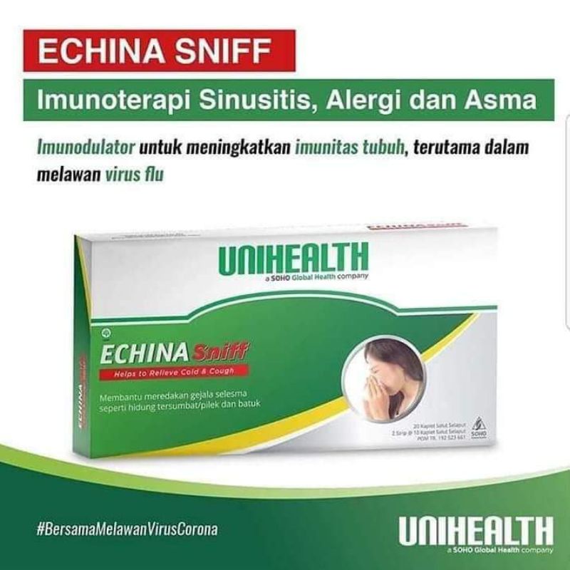 Echina Sniff obat asma, sinusitis, alergi, batuk, pilek Soho