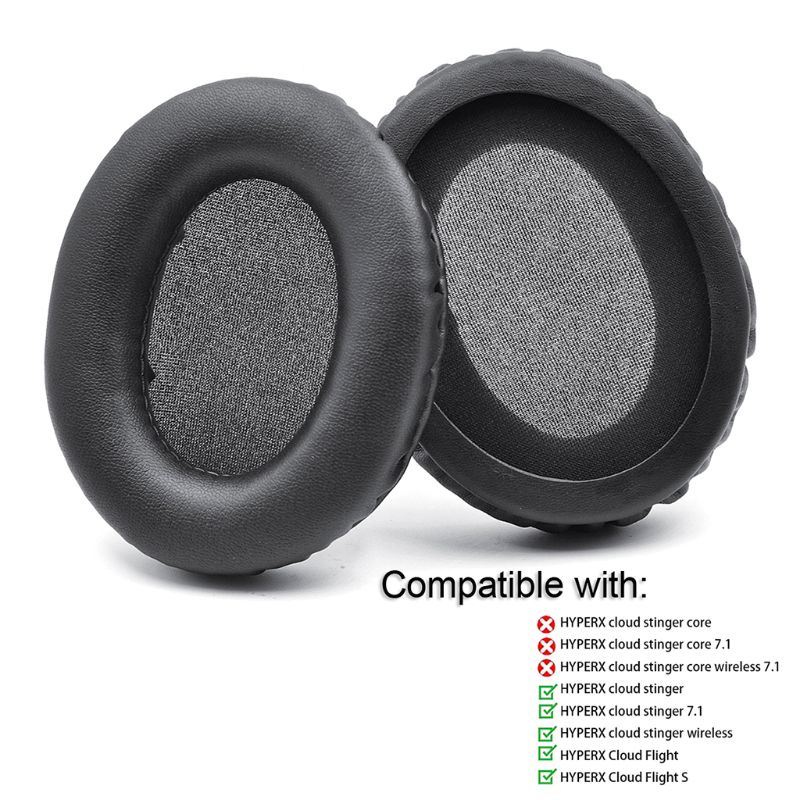 1 Pasang Bantalan Earpads Bahan Kulit Untuk Hyperx Cloud Stinger / Hyperx Cloud Flight Headphones