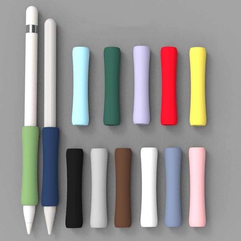 Cover Pelindung Apple Pencil 1 / 2nd Bahan Silikon Warna Polos