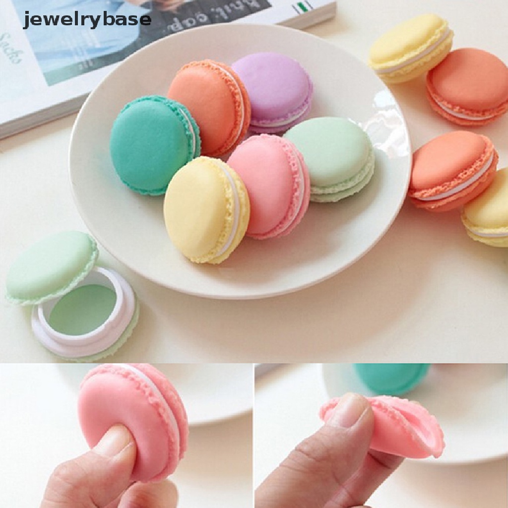 Kotak Penyimpanan Perhiasan Bentuk Macaron Warna Permen Untuk Hadiah Ulang Tahun