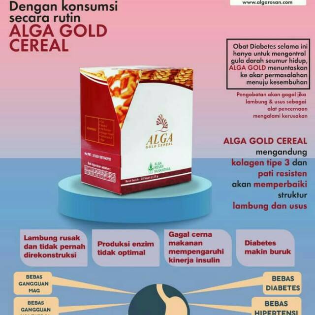 ALGA GOLD CEREAL  & ALGA TEA NUTRISI -- HERBAL UNTUK PENGOBATAN PENYAKIT DEGENERATIF