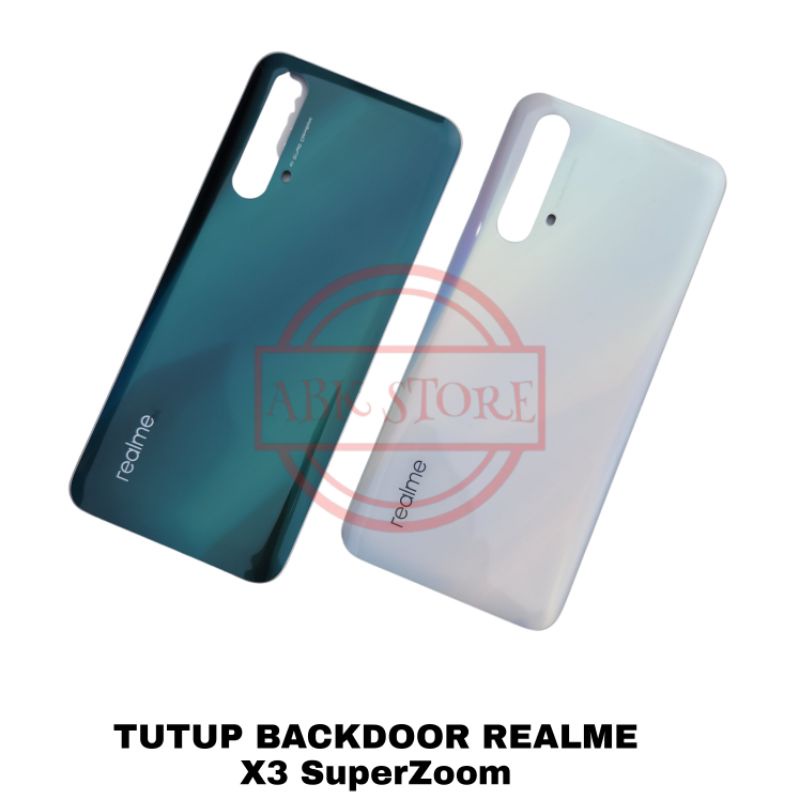 TUTUP BELAKANG BACKDOOR BACK GLASS REALME X3 SUPERZOOM BACKCOVER COVER BATERAI