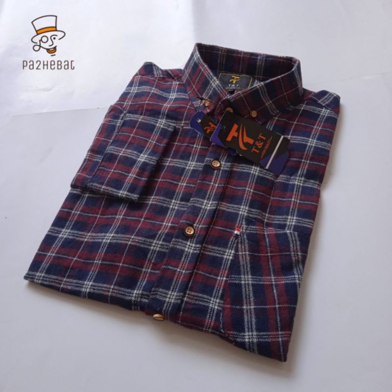 Kemeja flanel import modern