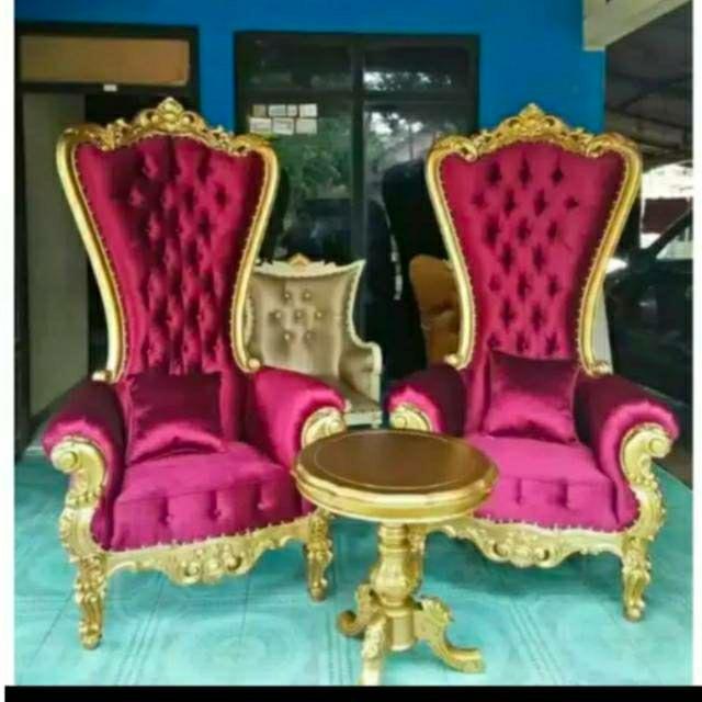 Kursi Sofa Santai Syahrini Plus Meja, Kursi Sofa Santai Ukir Klasik Plus Meja