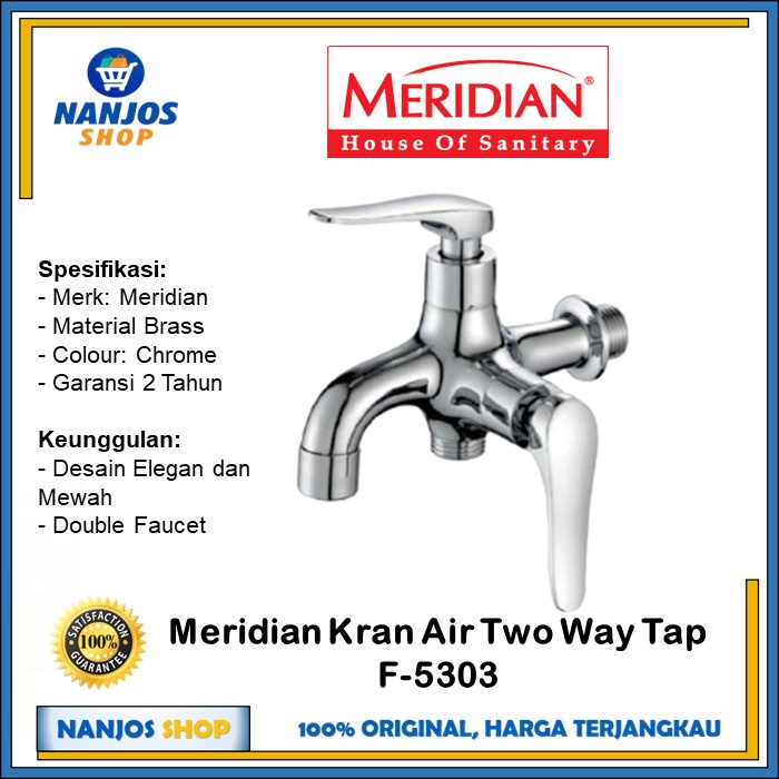 Meridian Keran / Kran Tembok Cabang / Double / Tap F 5303 F5303 F-5303