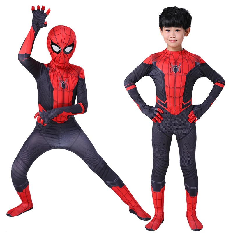 FREE ONGKIR Kids Boys Far from home Spider-man Cosplay Costume Zentai Suit Child Homecoming