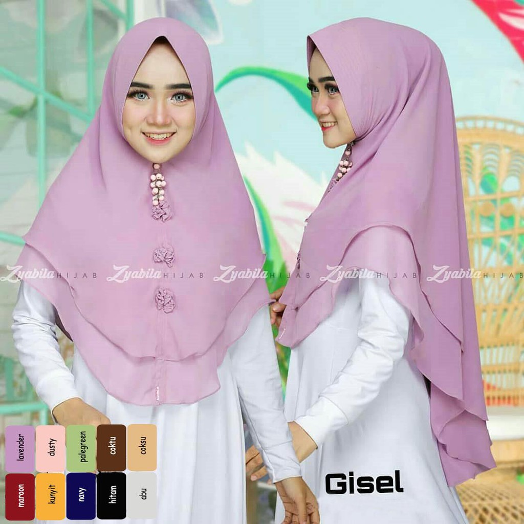 Misel Khimar Khimar Murah / Khimar 2Layer / Khimar Syari / Jilbab Motif