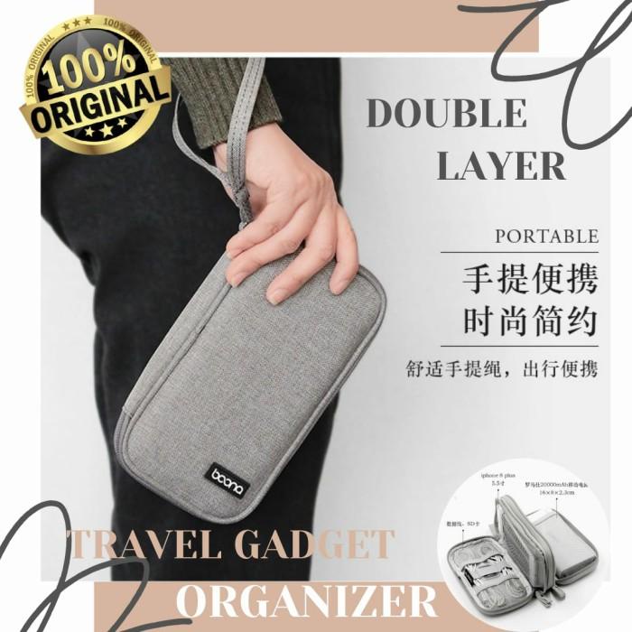 Ryoko | Travel Gadget Organizer Double Layer / Travel Pouch Gadget Powerbank