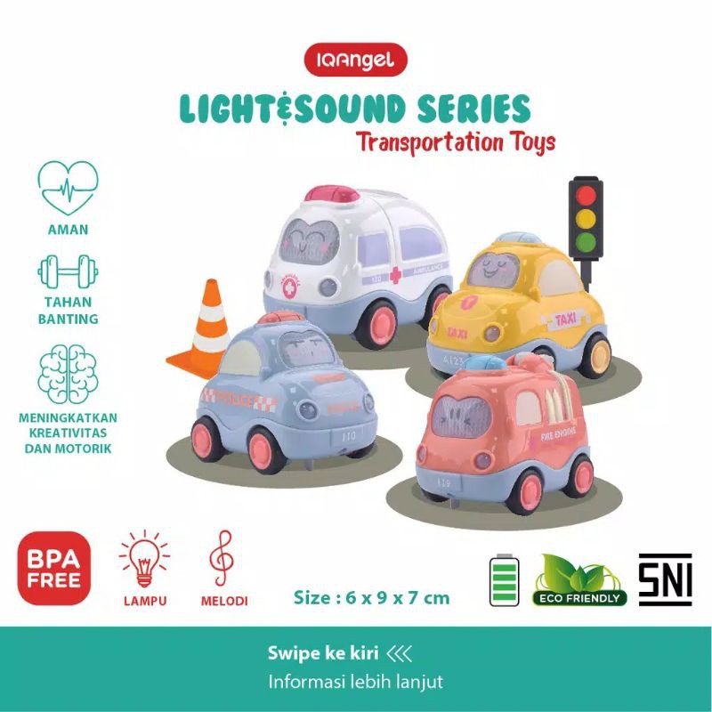 TOYS | IQANGEL / iq angel Transportation Car Toys / Mainan Edukatif Bayi / Mainan