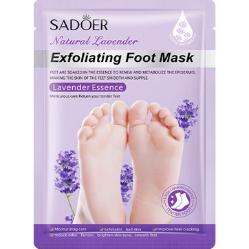 SADOER Foot Mask Lavender Exfoliating whiten feet, exfoliate, remove ankle wrinkle EM030