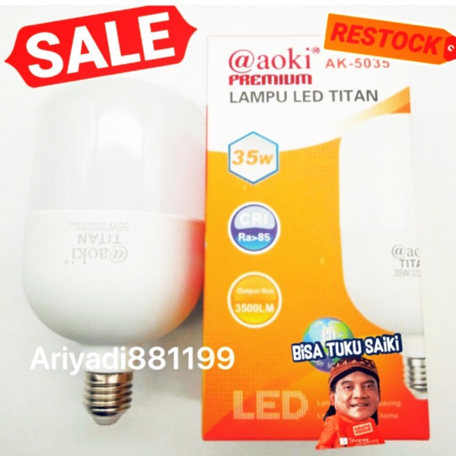 Lampu 35W Led Jumbo TITAN aoki Premium
