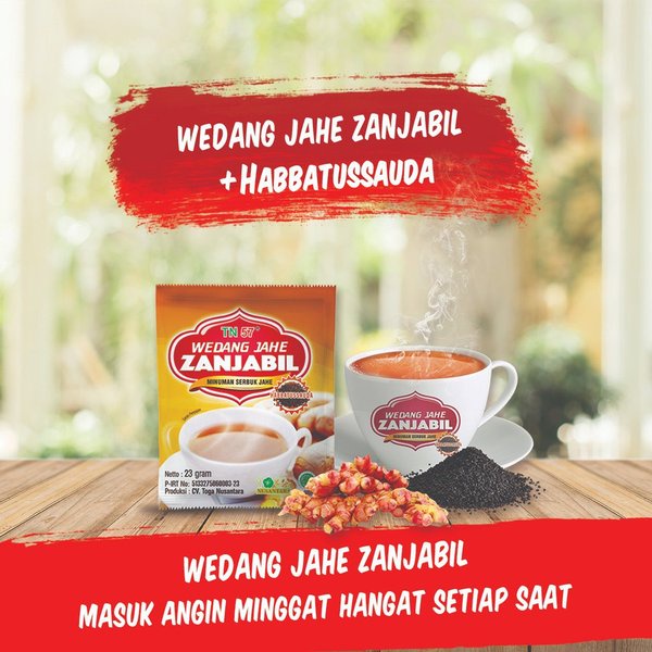 

1 Renceng Wedang Jahe Zanjabil plus Habbatussauda Minuman Pedas Jahe Merah Zanjabil 10 pcs