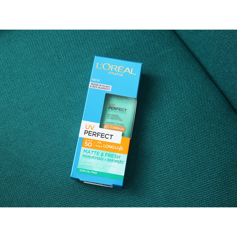 sunscreen LOREAL/ sunblock  LOREAL /  LOREAL PARIS UV PERFECT Spf 50 Pa+++ Matte & Fresh 30ml