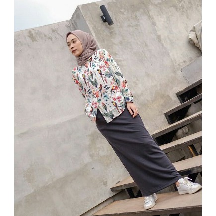 ROK SPAN SKIRT // ROK PANJANG SPAN SCUBA KANTOR MURAH