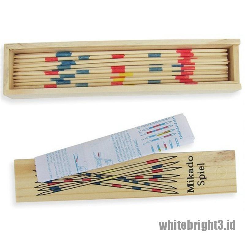 (white3) Mainan Stik Kayu Retro Tradisional