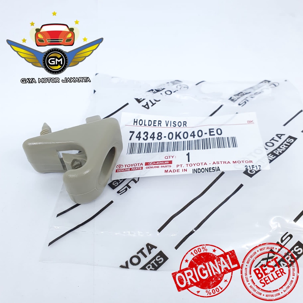 Klip Holder Sunvisor Tahanan Cahaya Innova-Fortuner 74348-0K040-E0