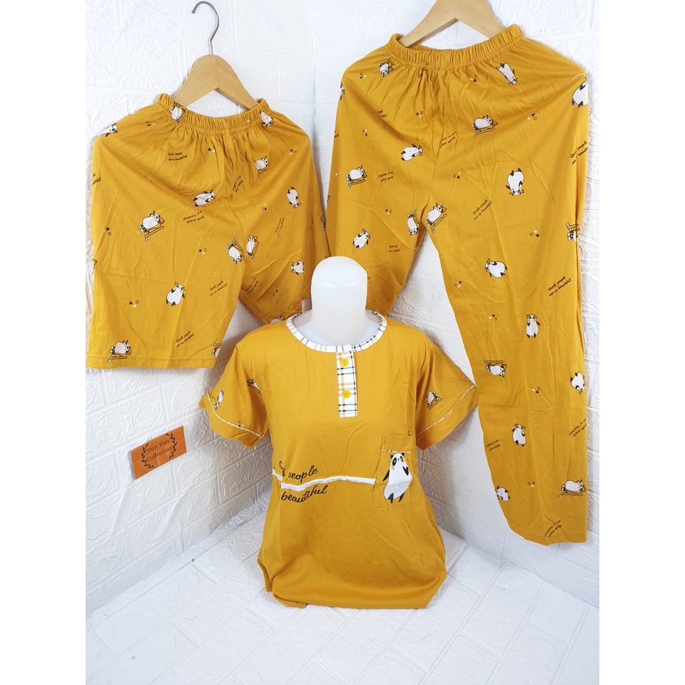 baju tidur wanita Premium patricia 3in1 200