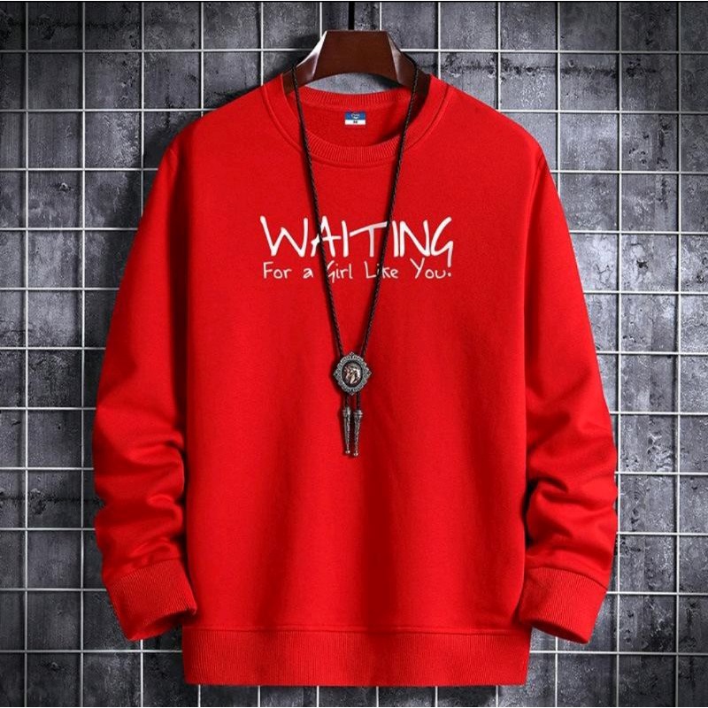 SWEATER CREWNECK WAITING/BASIC PRIA&amp;WANITA/CREWNECK TERMURAH