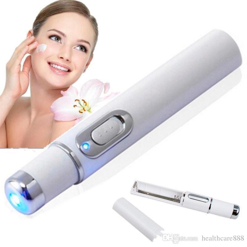 LAIKOU Pen LED Biru Laser Penghilang Jerawat Blue Light Acne Treatment - KD-7910 - White