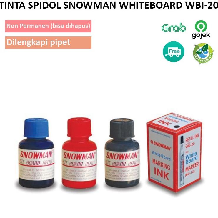 

((BISA COD)) Tinta Spidol Snowman WhiteBoard WBI-20 / Isi Ulang Sepidol Refil / Tinta Refill Spidol 107