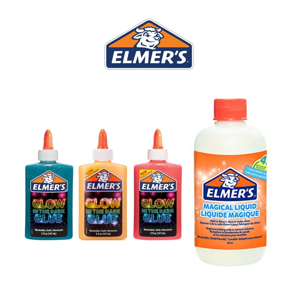 Jual Elmers Glue Bundling Package Slime glow in the dark warna pink ...