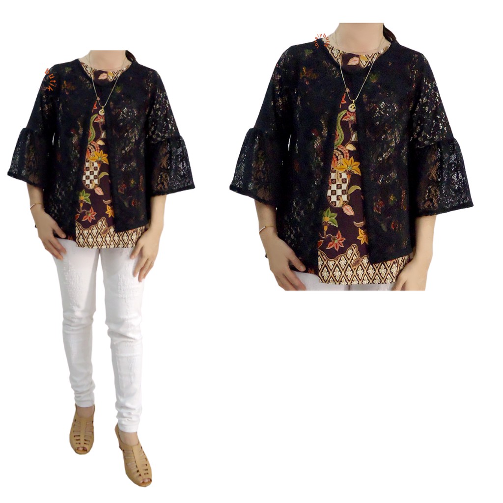 Lovelybutik Baju Batik Wanita Atasan Blouse D3la Atasan Batik Wanita Modern Terbaru Bahan Premium