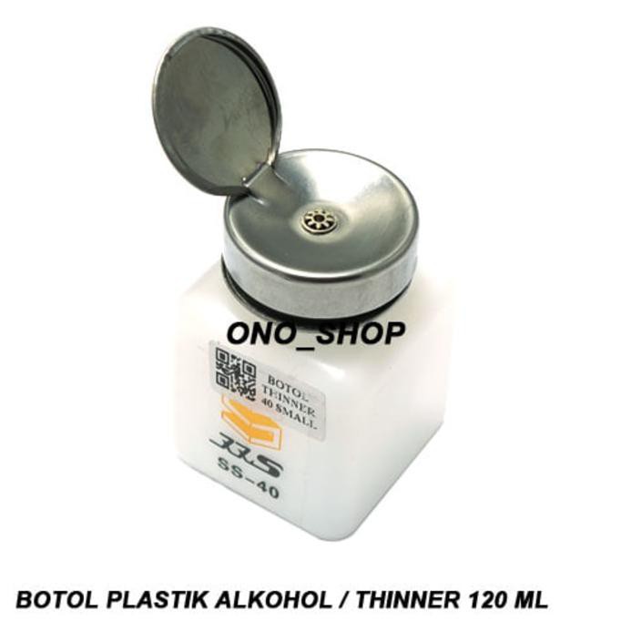 BOTOL PLASTIK ALKOHOL / THINNER 120 ML