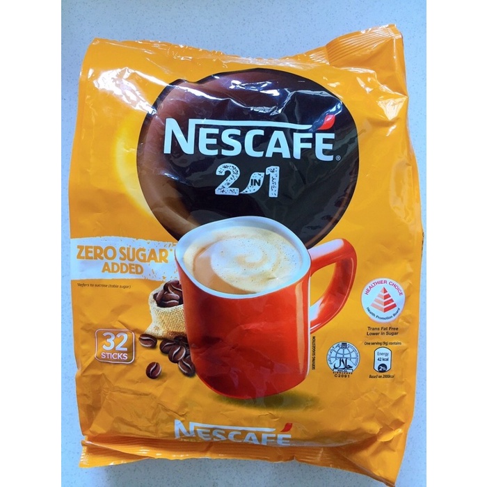Nescafe Zero Sugar Added 2in1 x 32 Instant Coffee
