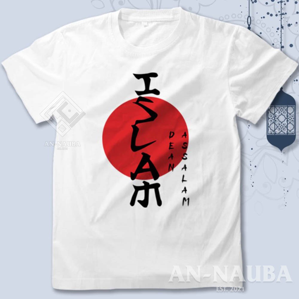 KAOS DAKWAH ISLAMI ISLAM DEEN ASSALAM / Baju Distro Santri Islam / Tshirt Muslim Trendy [AN-6308]