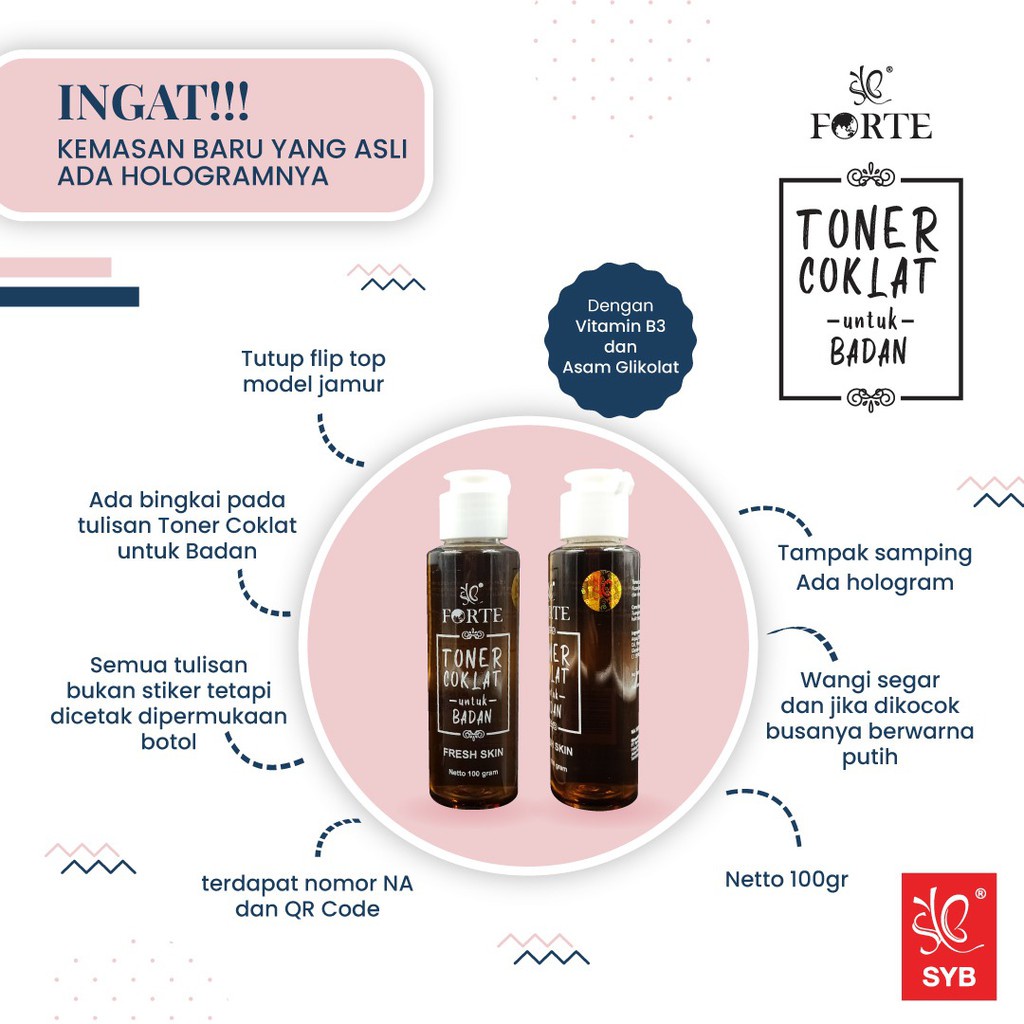 ⭐️ Beauty Expert ⭐️ SYB Forte Toner Badan - SYB Red Jelly - SYB Coklat