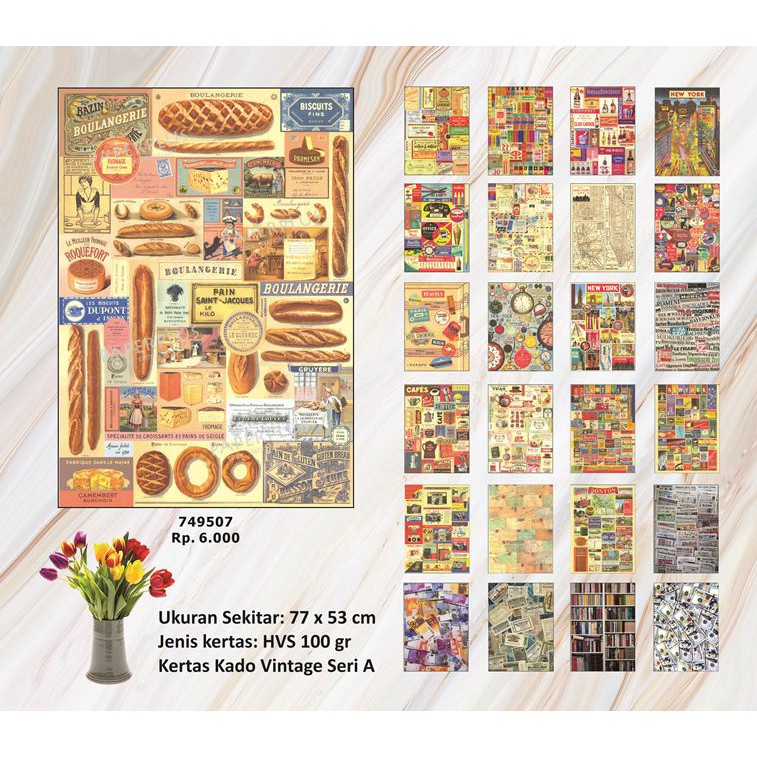 

Kertas Kado Besar Vintage Bread_Seri A