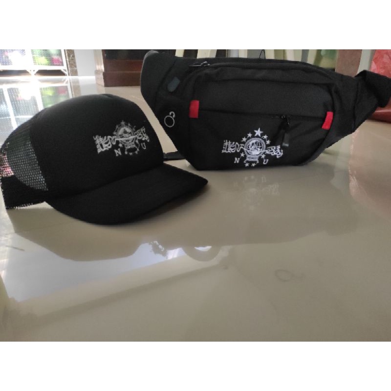 Tas Waistbag/ Tas Pinggang NU Free Topi Nu