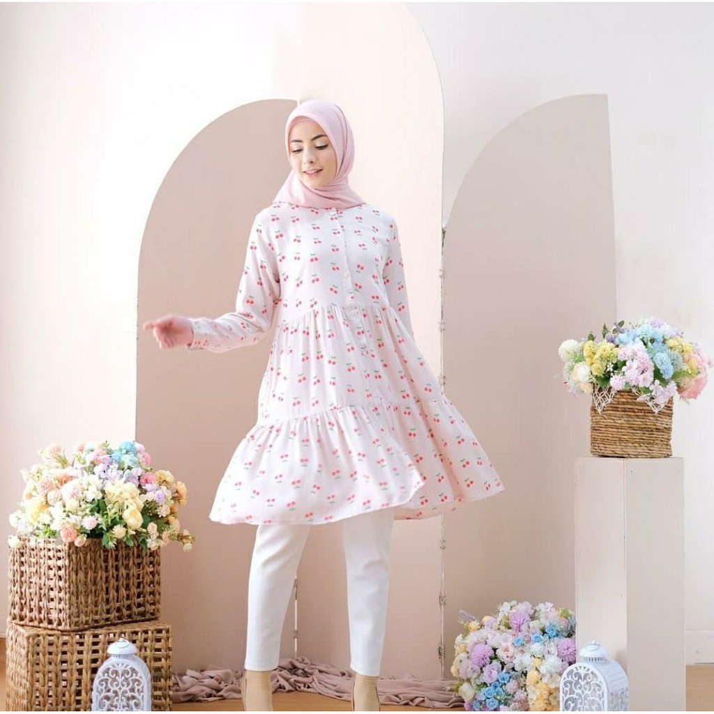 Mika Tunik atasan babydoll tunik busui tunik katun