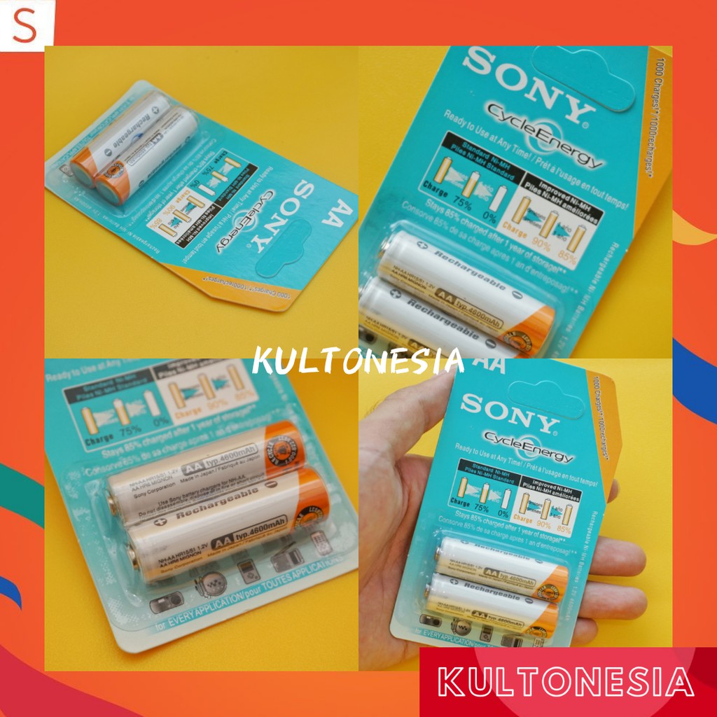 Baterai Charger Sony 4600 mAh AA Baterai Cas Sony AA 4600Mah