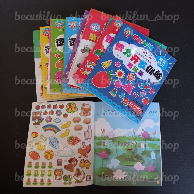 Mainan edukasi anak buku stiker anak sticker book mainan menempel stiker mainan buku stiker buku tem