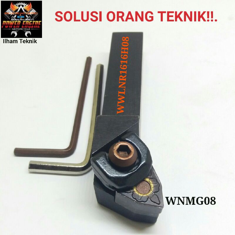 HOLDER bubut pahat bubut holder kanan holder WWLNR atau GAGANG PISAU BUBUT WNMG08 atau ALAT BUBUT