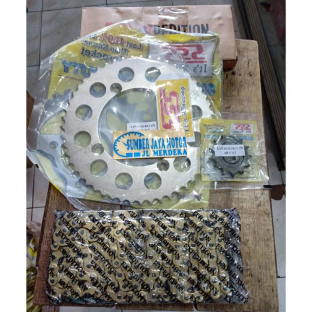 Gir SSS KLX plus rantai gold 428 expedition . Gir set KLX 150 sss plus rantai gold 428H