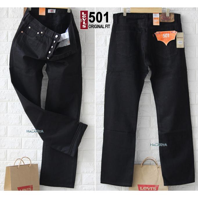 jeans levis 501 / original usa / regular fit / panjang / hitam