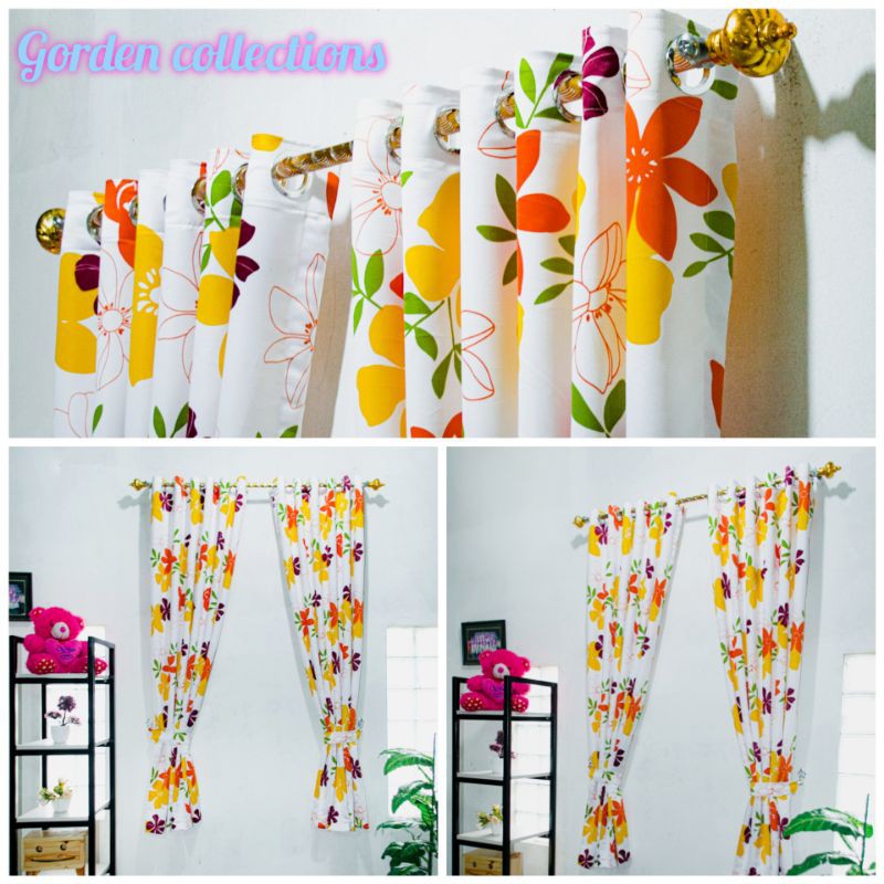 Gorden smokring mewah L 145x220cm. Gorden jendela pintu rumah murah