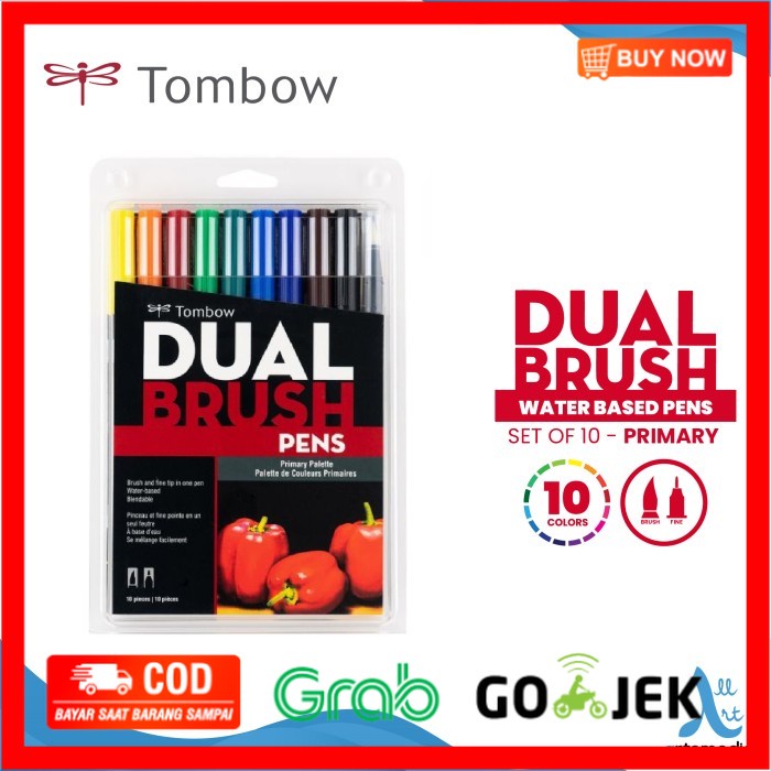 

(BISA COD) Tombow Dual Brush Pens Primary