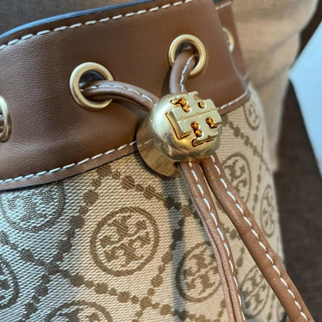 TB T Monogram Jacquard Mini Bucket Bag Original 80534 88178