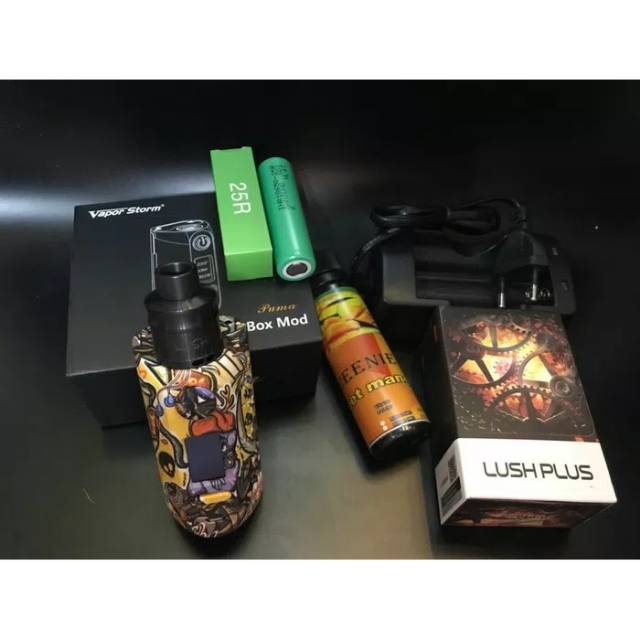 Jual Paket Ngebul Original Mod Vapor Storm Puma W Kit Rda Wotofo Baterai Charger Liquid Vape