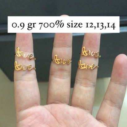 Cincin emas asli kadar 700 linea